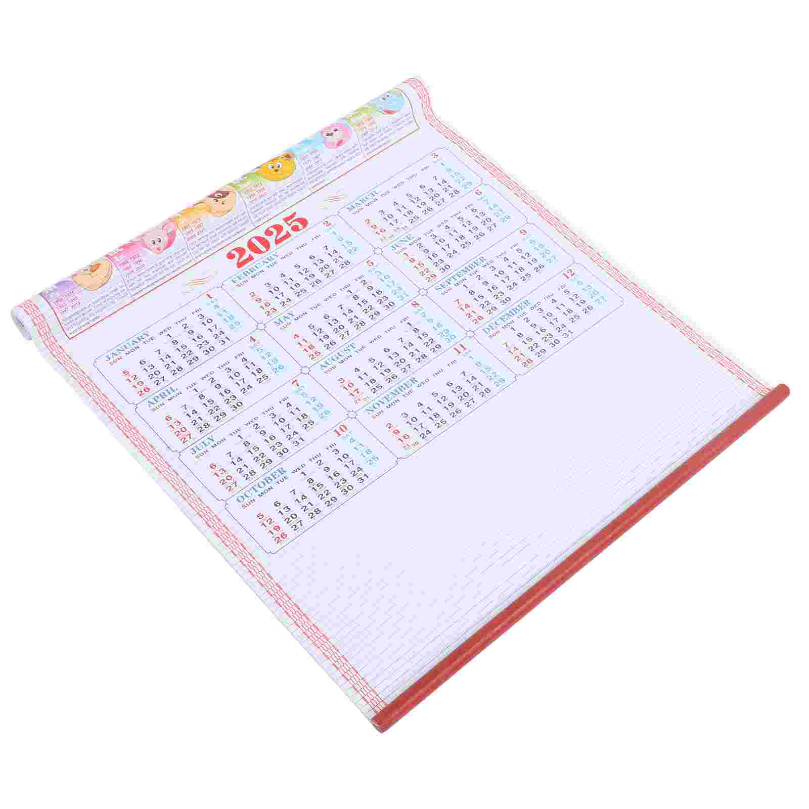 Traditional Chinese Calendar Year of The Snake Hanging Scroll Calendar Monthly Wall Sturdy Customized Dating
