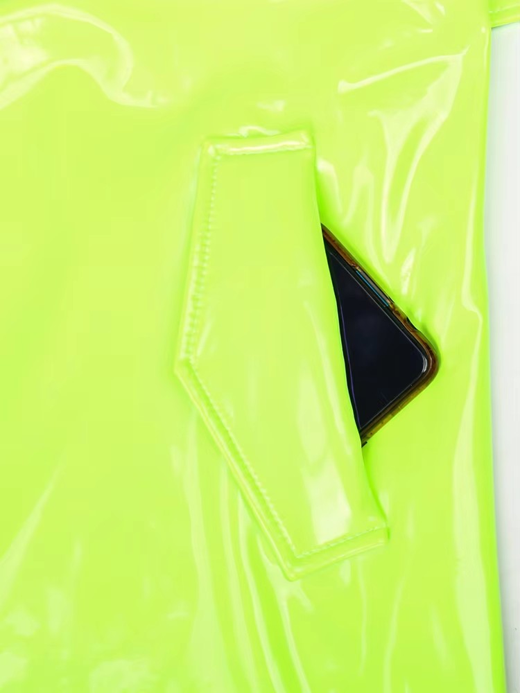 Mauroicardi Frühlingsmantel, lang, weich, dünn, fließend, glänzend, reflektierend, PVC, für Damen, Schärpen, Y2K, Streetwear, Landebahn, europäische Mode