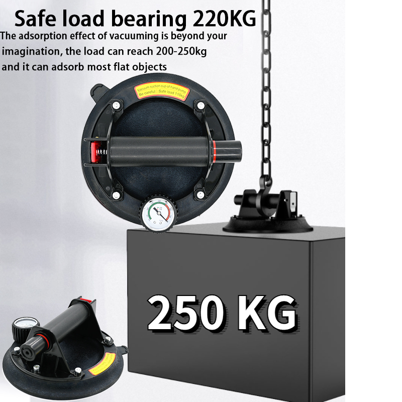 8 pouces 250KG pompe à air vide ventouses puissant Heavy-Duty forte pompe à main Sucker levé aimants outils de manutention