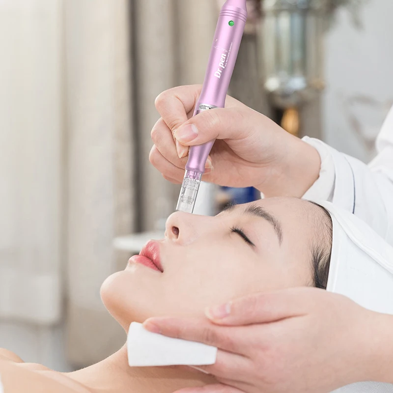 ปากกาแต้มสิว dr.pen M7เข็มขนาดเล็กแบบไร้สาย/แบบมีสาย Mesotherapy MTS อุปกรณ์สัก PMU ไฟฟ้า Derma-M7ดูแลผิว