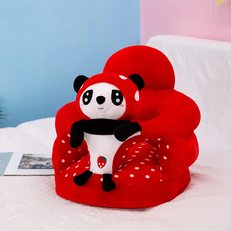 Assento de aprendizagem animal dos desenhos animados das crianças esponja preenchimento sofá do bebê capa de apoio cadeira de alimentação de pelúcia assento portátil com almofada macia