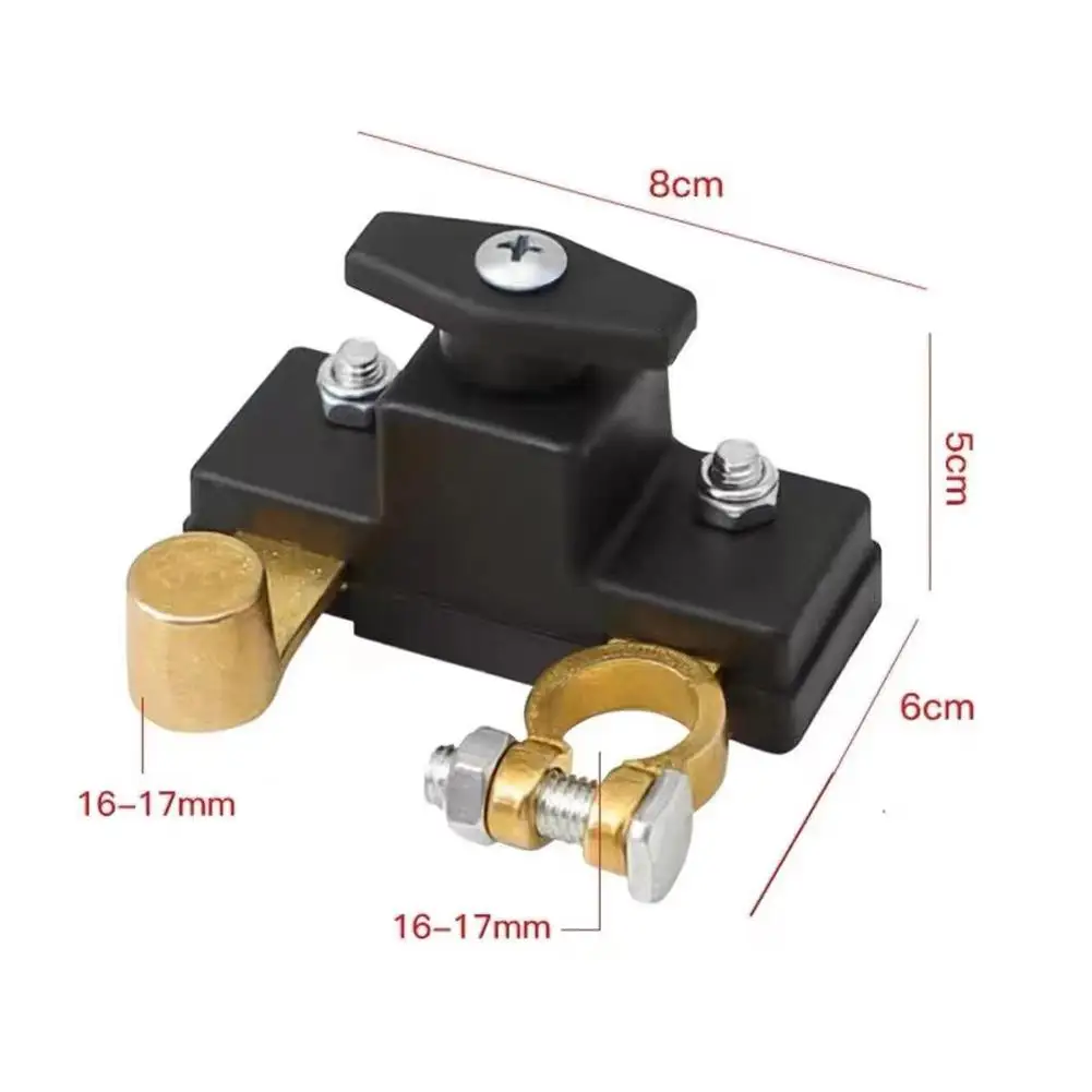 Interruptor de apagado de batería de 12V y 24V para coche, RV, Protector de partición espesante antipérdida de latón, herramientas de Hardware de reparación inteligente