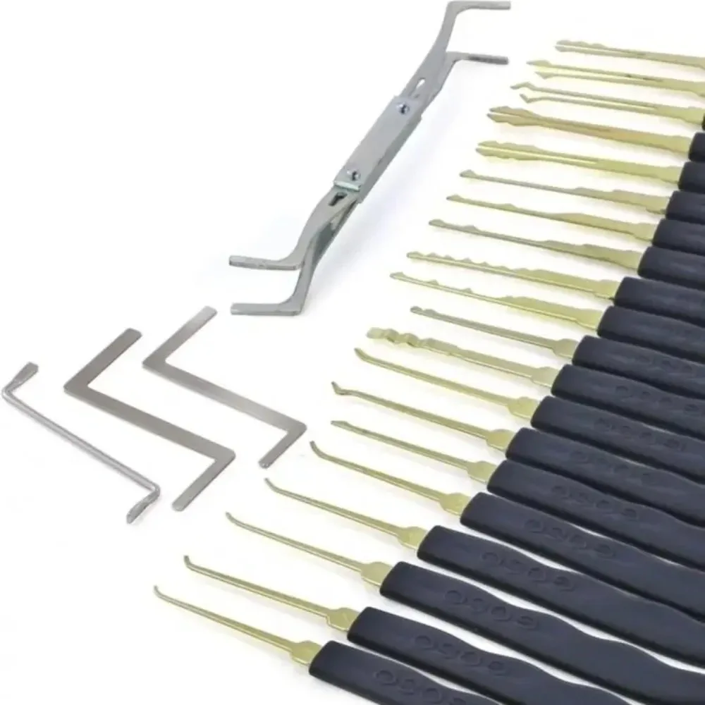 24/10 Stuks Slotenmaker & Auto Lock Pick Tools Combo Kit voor Beginners/Pros, titanium Vergulde Auto Unlock Extractor Set