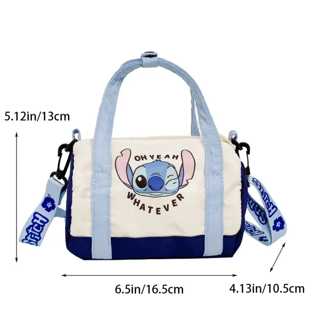 Miniso ponto lona bolsa de ombro para mulheres dos desenhos animados morango urso casual crossbody saco diário deslocamento presente para crianças natal