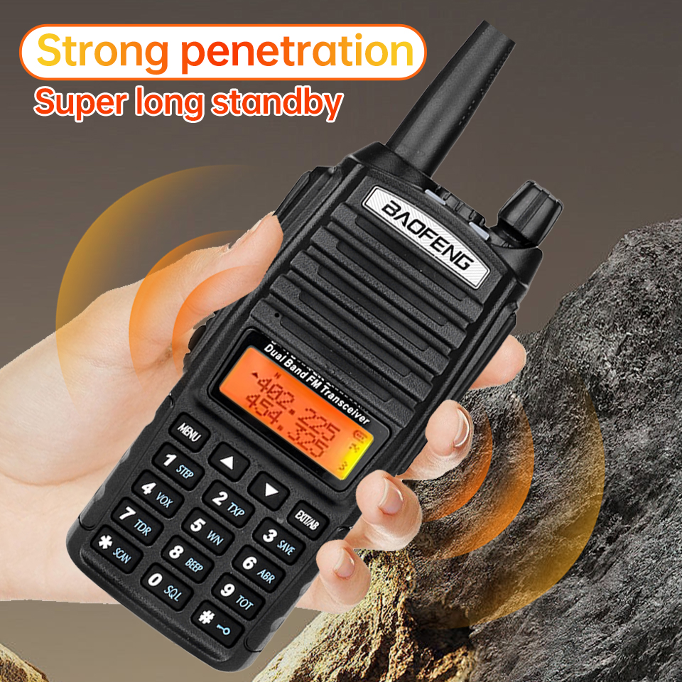 바오펑 UV-82 듀얼 PTT 무전기 고출력 5W/8W EU82X 듀얼 밴드 VHF UHF FM 아마추어 무선 스테이션 10KM 장거리 햄 CB 무전기