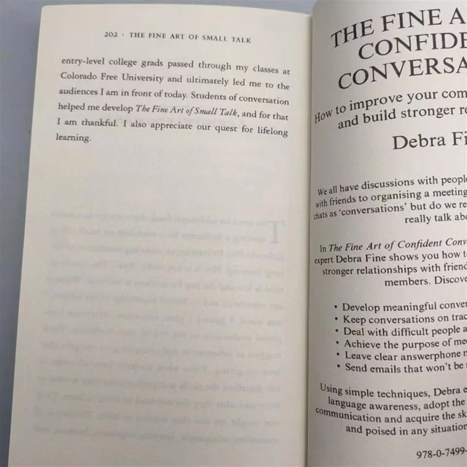 Debra fineによる細かい会話の芸術、あらゆる状況で会話を始める方法、言語の本を学ぶ