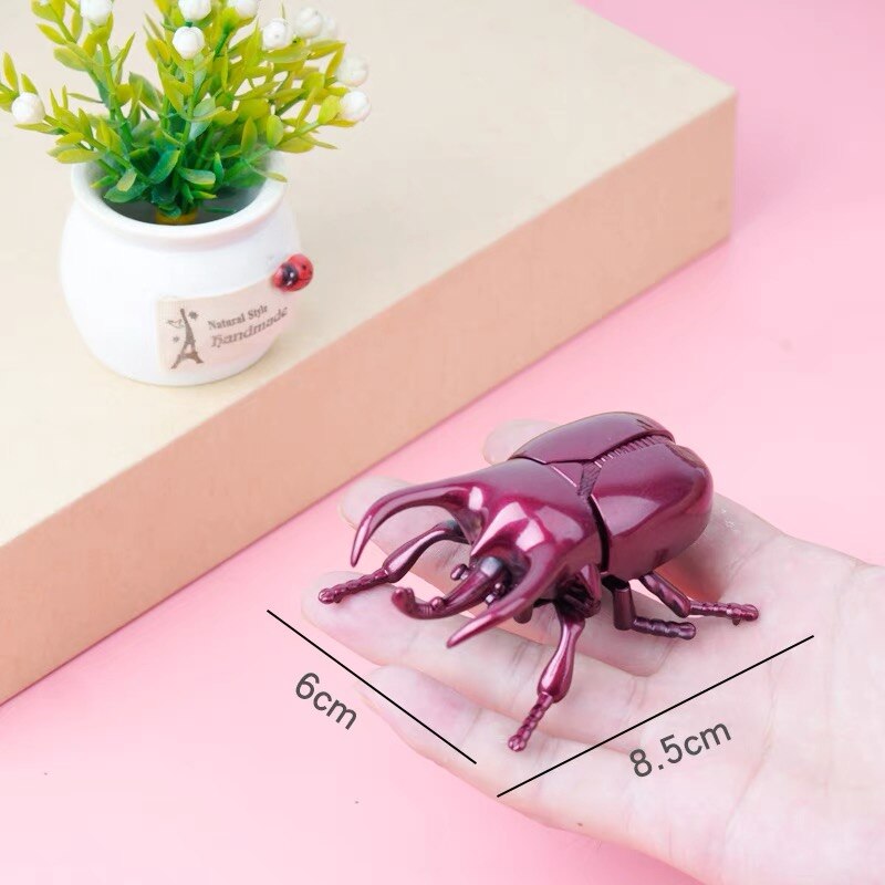 3PCs Wind-Up Beetle Creative Prankster Animated Insect Model Scarab Beetle Children's Battle Wind-Up Toy
