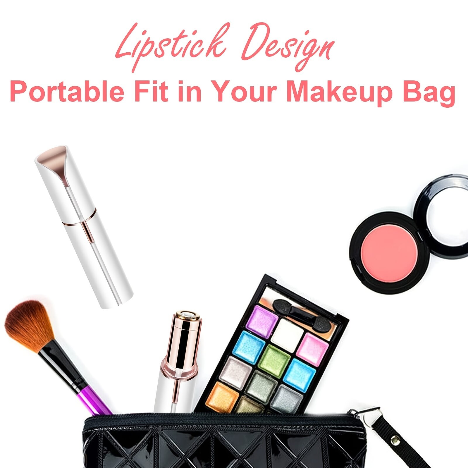 Draagbare lippenstiftvormige elektrische haarverwijderaar voor vrouwen Pijnloos en effectief Gezichtsontharing Thuis Scheermes Scheerapparaat