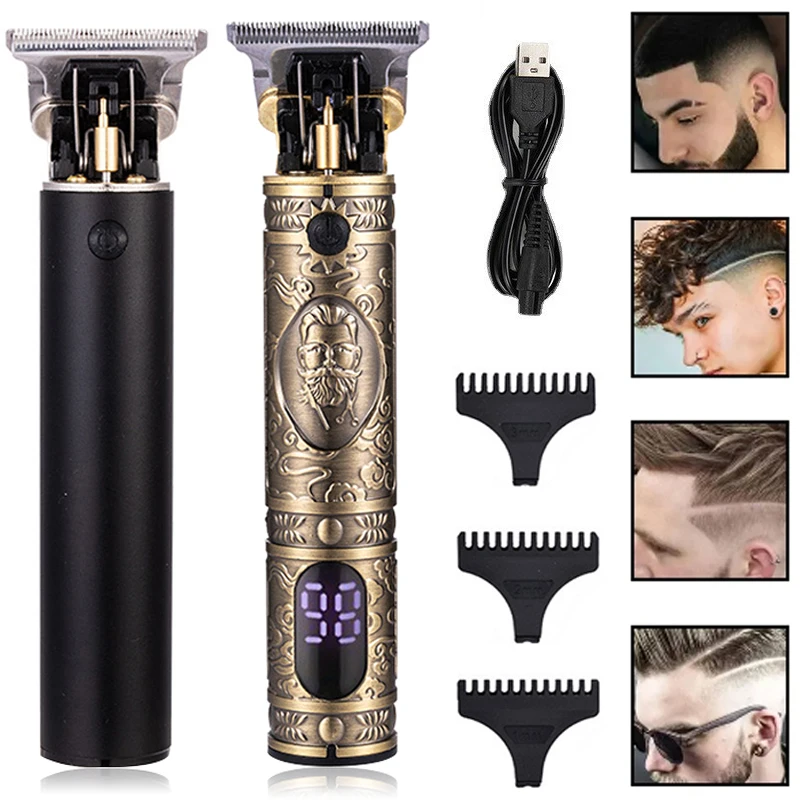 Afeitadora de pelo eléctrica inalámbrica T9, recortadora de pelo, electrodomésticos, maquinillas de afeitar para peluquero de viaje, máquina de afeitar para hombres, recortadora para hombre