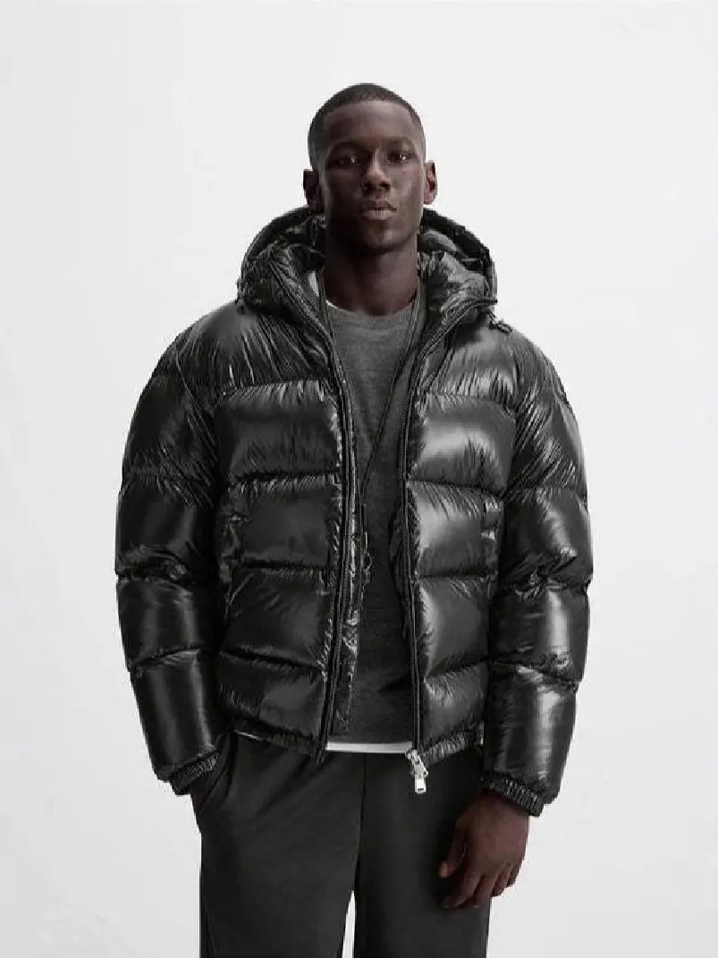 Roupas masculinas acolchoadas de algodão com capuz para outono e inverno, jaquetas acolchoadas casuais, jaquetas de algodão masculinas ao ar livre.