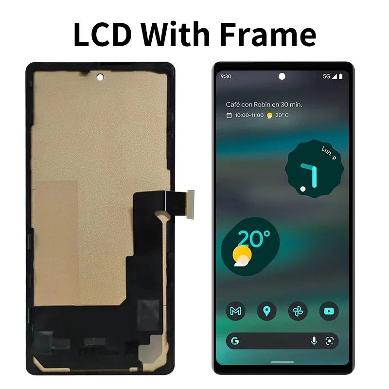 TFT Quality For Google Pixel 6A LCD Display Touch Digitizer Screen For Google Pixel 6a Lcd 6A Screen  with frame