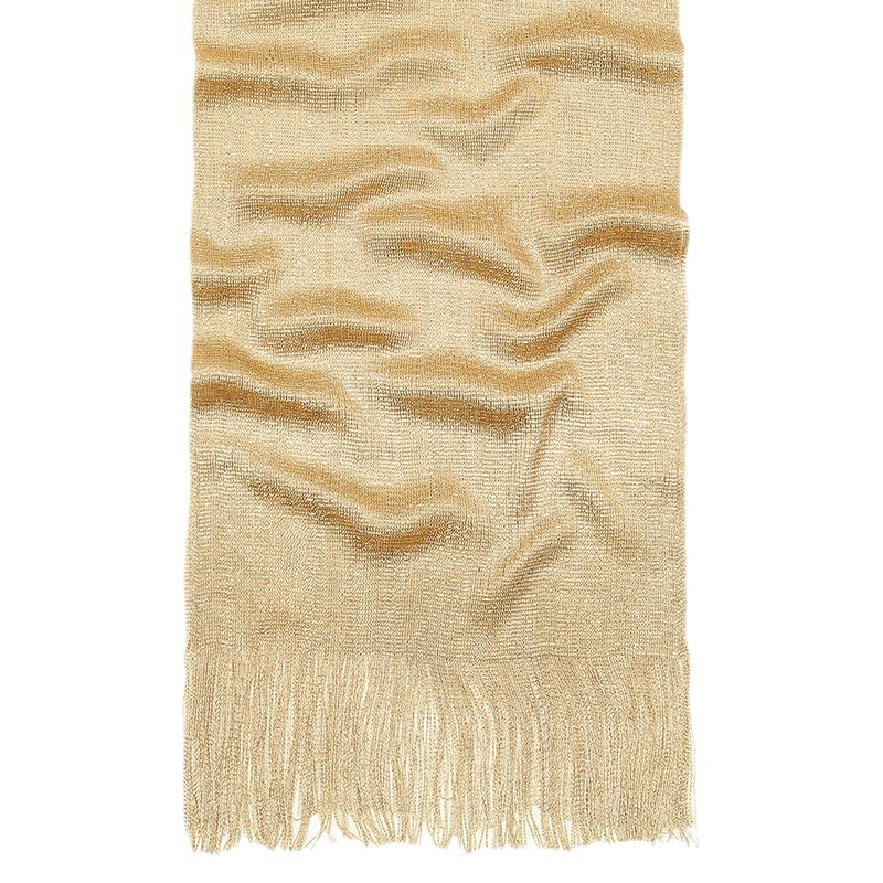 Błyszczący Metaliczny Szal z Klamrą Damski Wieczorowy Szal Elegancki Złoty Srebrny Błyszczący Szal na Ślub dla Panny Młodej