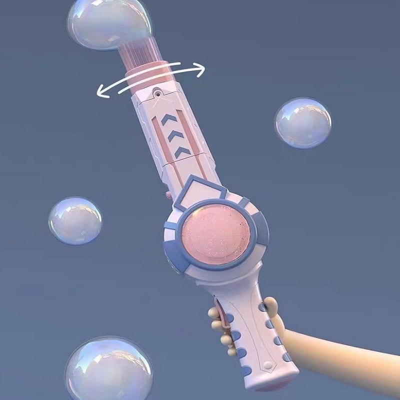 Custom Kid Funny Magic Electric Smog Blowing Stick With Glove Hand Play Color Smoke Bubble  Music Led Water Machine Gun Toy Gift