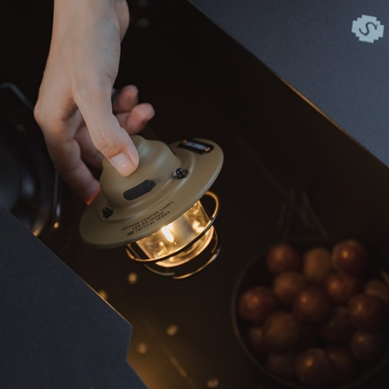 Shine Trip Outdoor Retro Smalldroplight, Campingplatzlampe, Atmosphärenlampe, USB-Ladezeltlicht, LED-Camping-Hängelampe