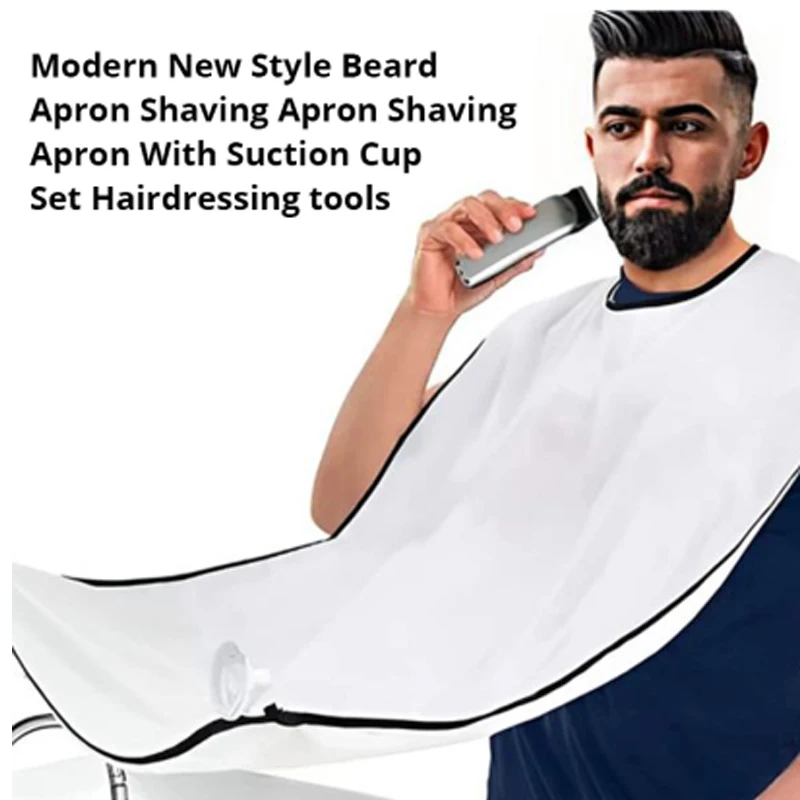 Grembiule da barba moderno nuovo stile grembiule da barba grembiule da barba con ventosa Set strumenti per parrucchieri