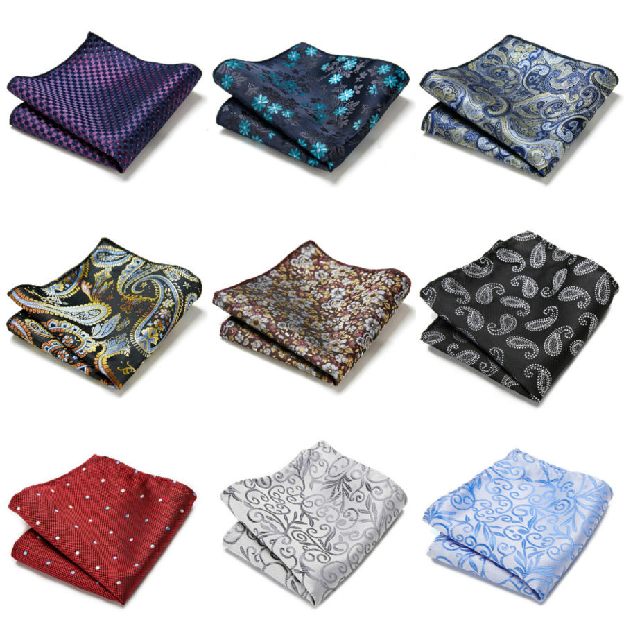 Túi Tay Vuông Đẹp Tay Dệt 100% Lụa Hanky Bỏ Túi Vuông In Hình Hombre Hồng Văn Phòng Quần Áo Phụ Kiện