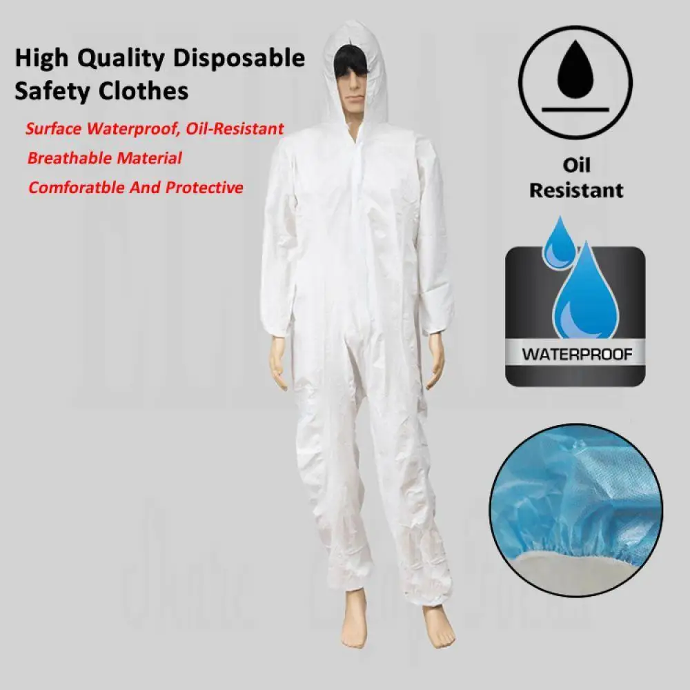 Ngành Công Nghiệp Dùng Một Lần Vải Không Dệt Bảo Vệ Thoáng Khí Chống Bụi An Toàn Quần Áo Làm Việc Spary Tranh Quần Áo Tổng Thể Phù Hợp Với
