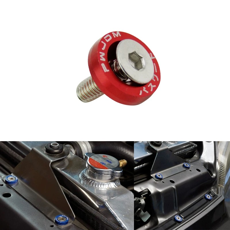 Sujetadores modificados de piezas para coche, arandela de parachoques, tornillos cóncavos del motor, arandela de guardabarros, pernos de placa de matrícula, junta de estilo de coche, 10 M6