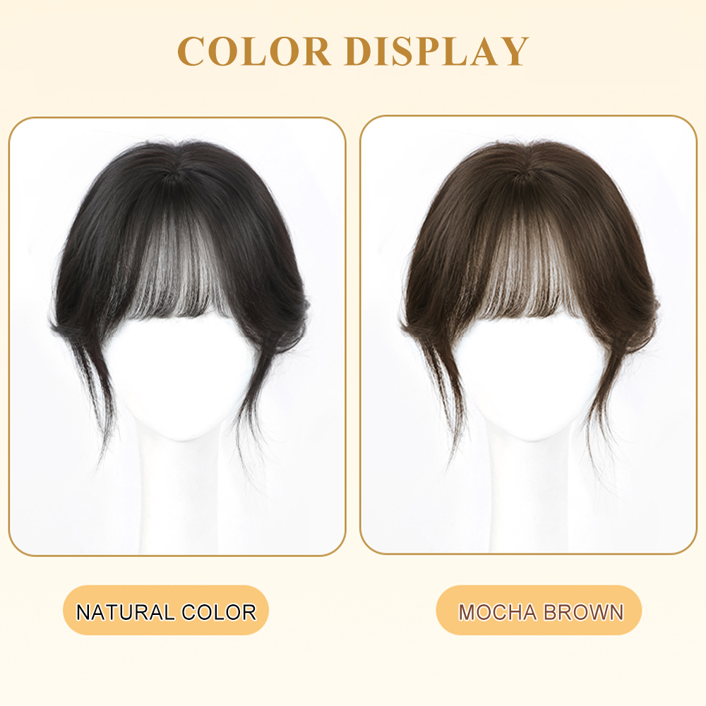 3D曲面フリンジ、ヘアピース付き、100% 本物の人間の髪の毛、蒸気ヘアピース、毎日のウェア