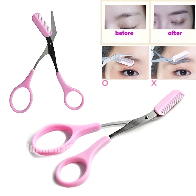 Precision Stainless Steel Eyebrow Trimmer - Multifounction Comb for Hair Removal, Pro Grooming & Shaping, Ultra-Smooth Shaving