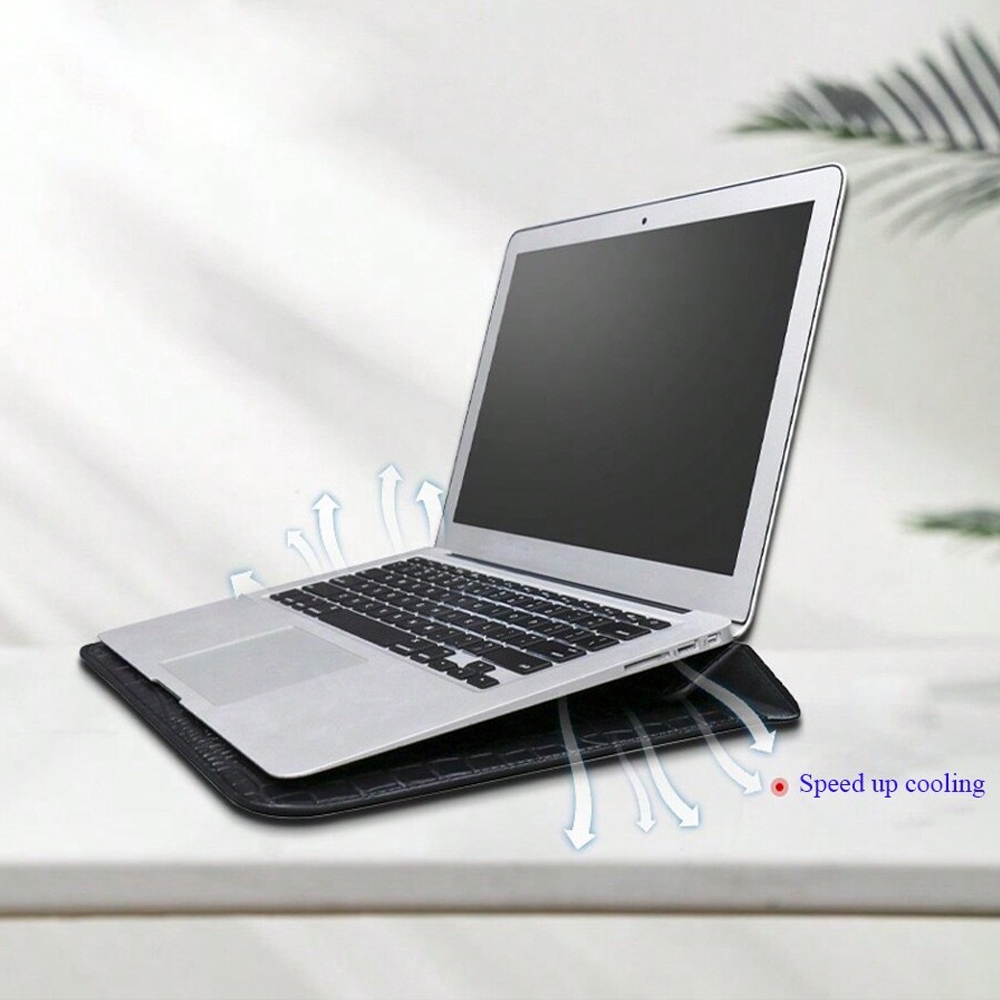 Customized letter Crocodile PU leather men's laptop case bag 13.3/15.4 Pro Laptop stand cover case, unisex