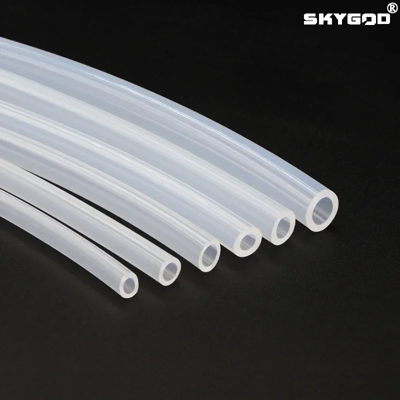 1/5/10M Lebensmittelqualität transparenter Silikonkautschukschlauch ID 0,5 1 2 3 4 5 6 7 8 9 10 12 13 14 mm Außendurchmesser flexibler ungiftiger Silikonschlauch