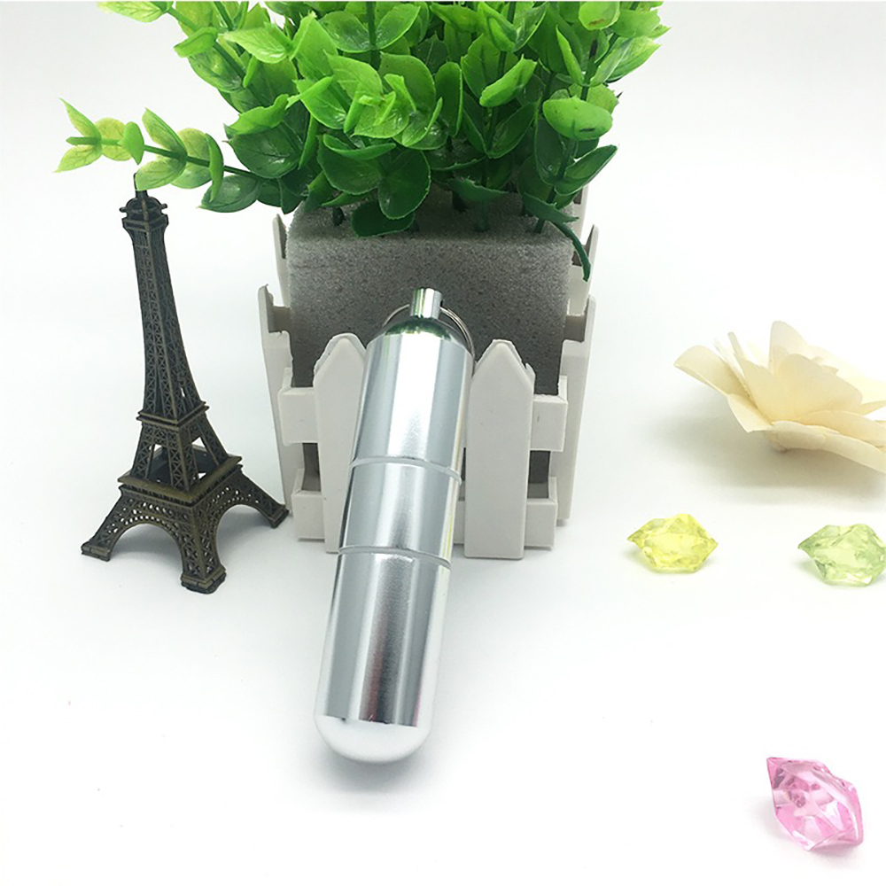 Silberne Zigarrenbox aus Aluminiumlegierung, Tabakzubehör, Geschenk für Herren, Gadgets, wasserdichte Zigarettenetui, Pille, Zahnstocherkapsel