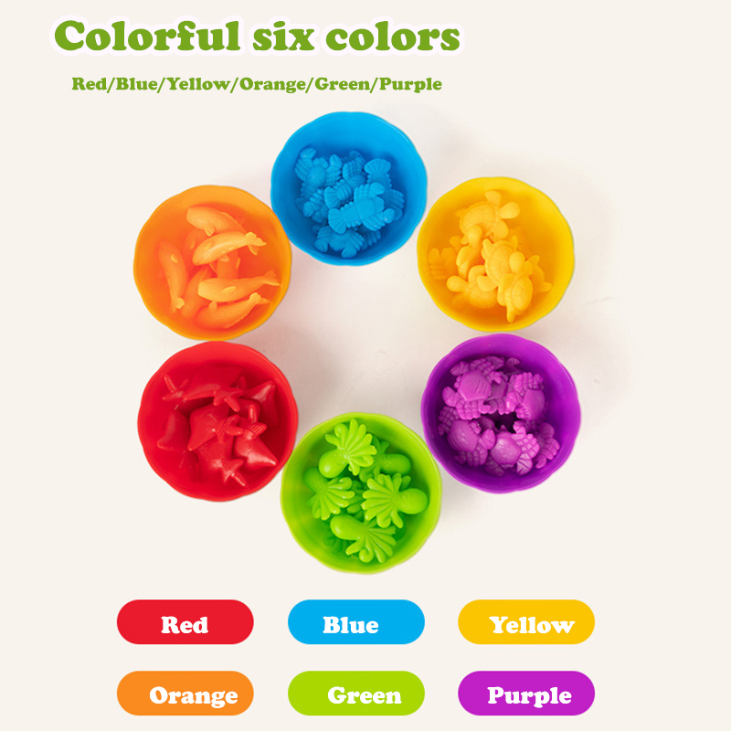 Série animale pour enfants, éducation précoce, jouets de comptage d'éveil, outils pédagogiques, jouets de classification cognitive familiale