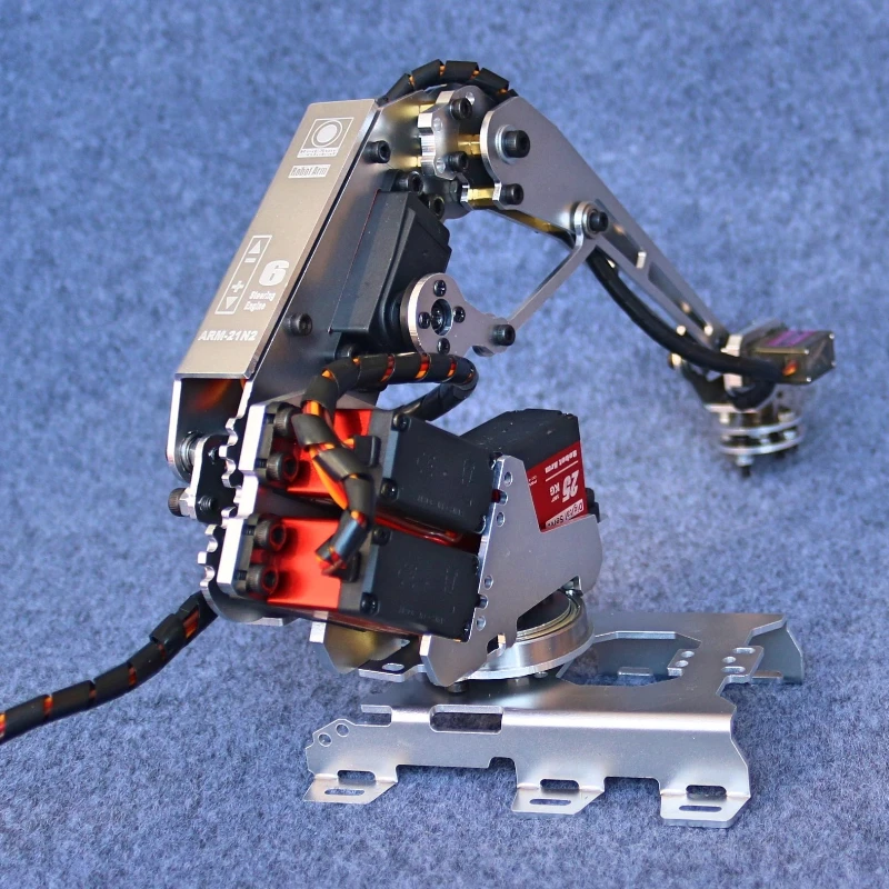 New 6 Dof Robotic Arm Manipulator Industrial Robot Model with MG996R Servos for Arduino Robot Arm DIY Kit Suction Cup STEM Toys