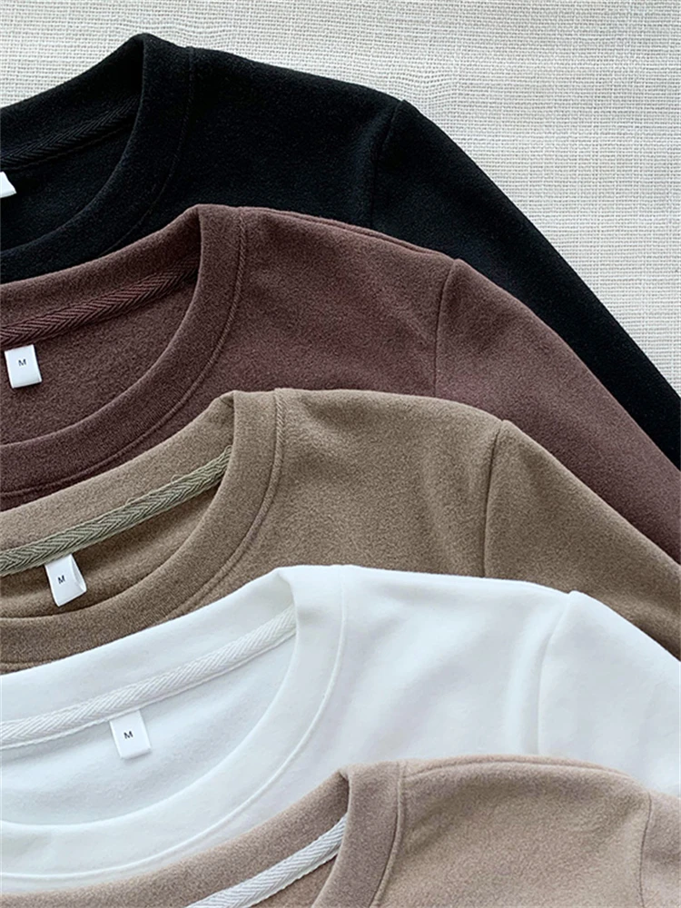 Suéter de invierno para mujer, camiseta de gran tamaño para mujer, ropa para mujer, camisetas para mujer, jersey de manga larga, camiseta de punto de tubo, Top