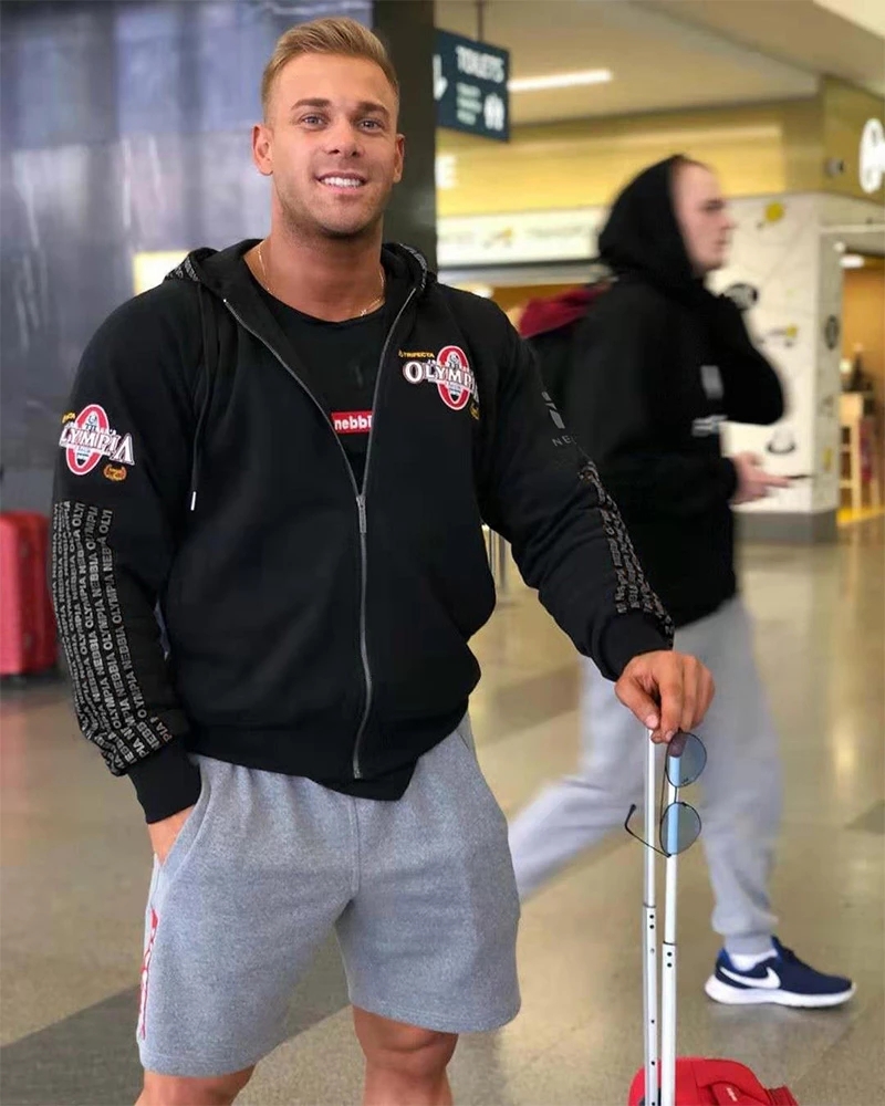 2023 nuevo OLYMPIA hombres gimnasios sudaderas con capucha gimnasios Fitness culturismo sudadera pulóver ropa deportiva entrenamiento masculino chaqueta con capucha ropa