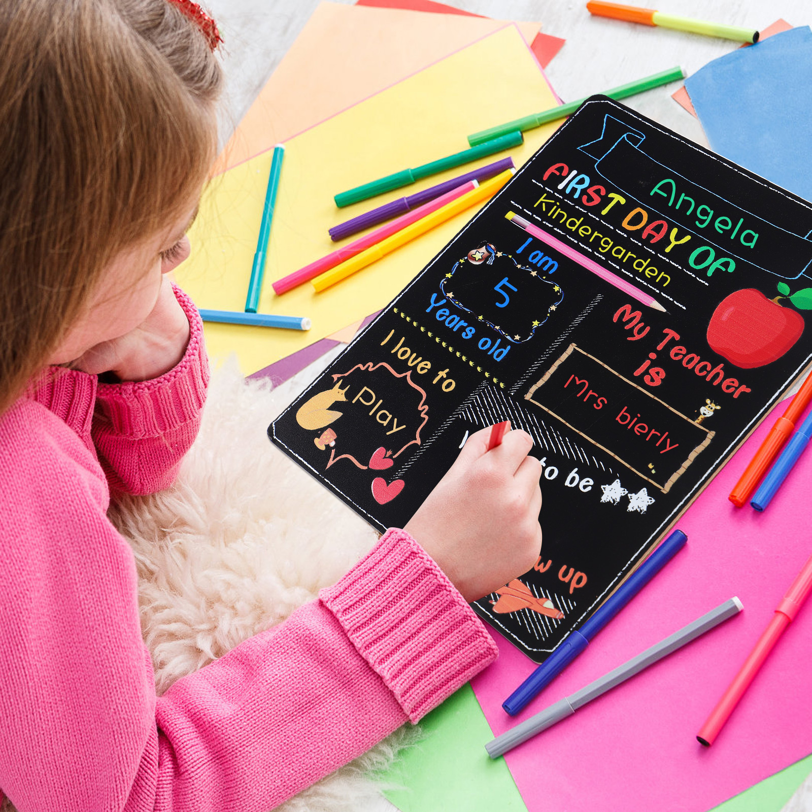 Double Sided Blackboard Student Small Chalkboards Practical Message Board Decorative Blackboard School Chalkboard Sign