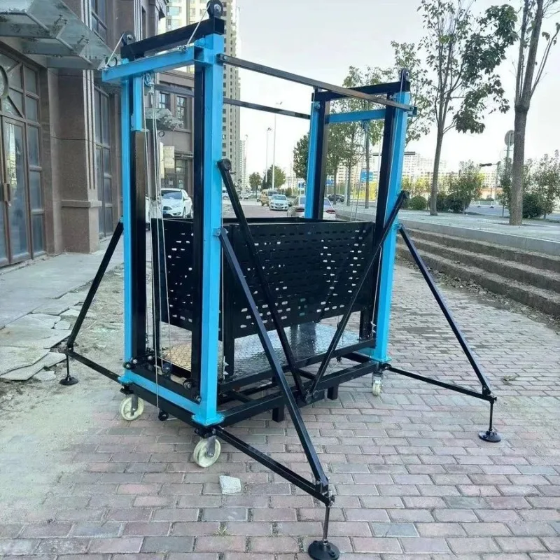 Low Profile Folding Lift Table 500KG Load Capacity Compact Design Workshop Warehouse Equipment With Safety Guard Rail