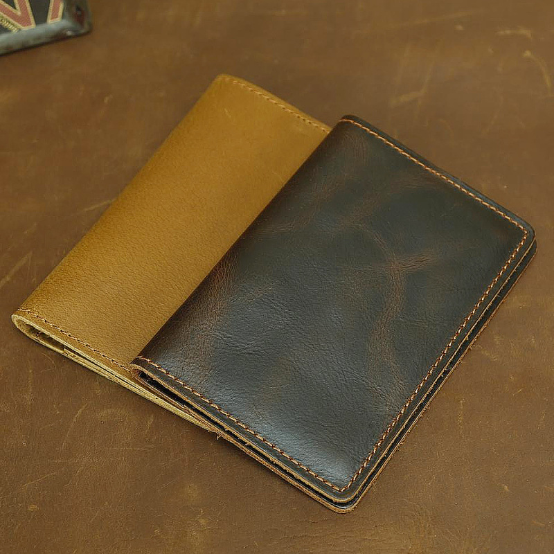 funda para pasaporte personalizado de cuero genuino personalizada funda pasaporte, billetera de viaje con nombres personalizados Vintage