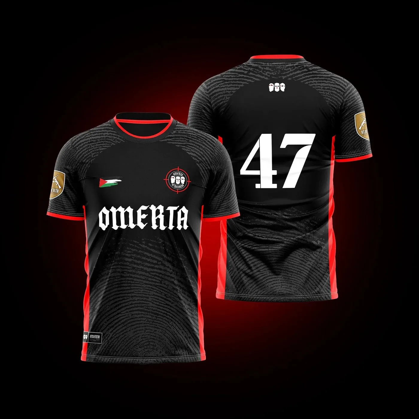 OMERTA 47 Fans verano 3D estampado transpirable Jersey hombres ropa deportiva al aire libre hombre cuello redondo manga corta niños camiseta