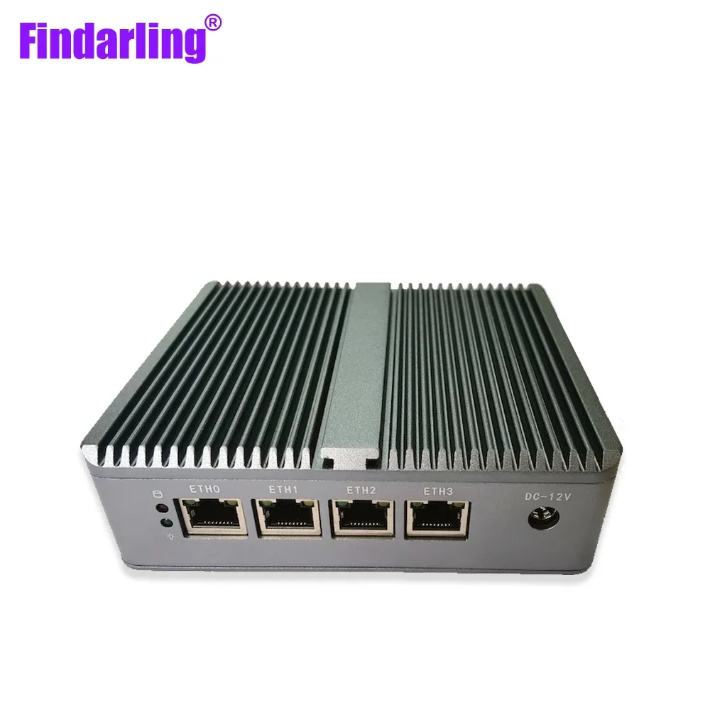 Мини-роутер CPU E3825 Pfense, 4*1000M NIC I211 Lan, Поддержка HDD SSD Linux ,HD VGA двойной дисплей, безвентиляторный настольный компьютер