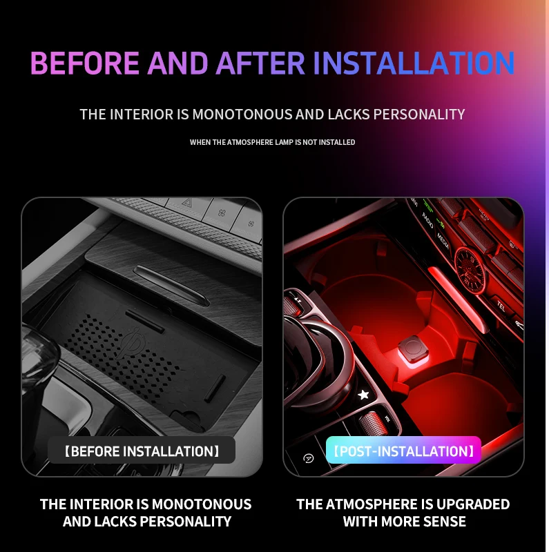 1x Car USB Led Light mood lamp Plug Play Universal LED interior Atmosphere Light Auto Reading Lamp Decorations Decorative Strip