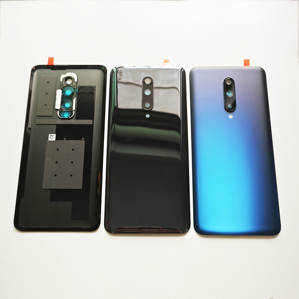 A+ Rückseite aus Glas für OnePlus 7 Pro, Ersatz-Batteriegehäuse für die hintere Tür, hintere Gehäuseabdeckung mit Kameraobjektiv-Kleber