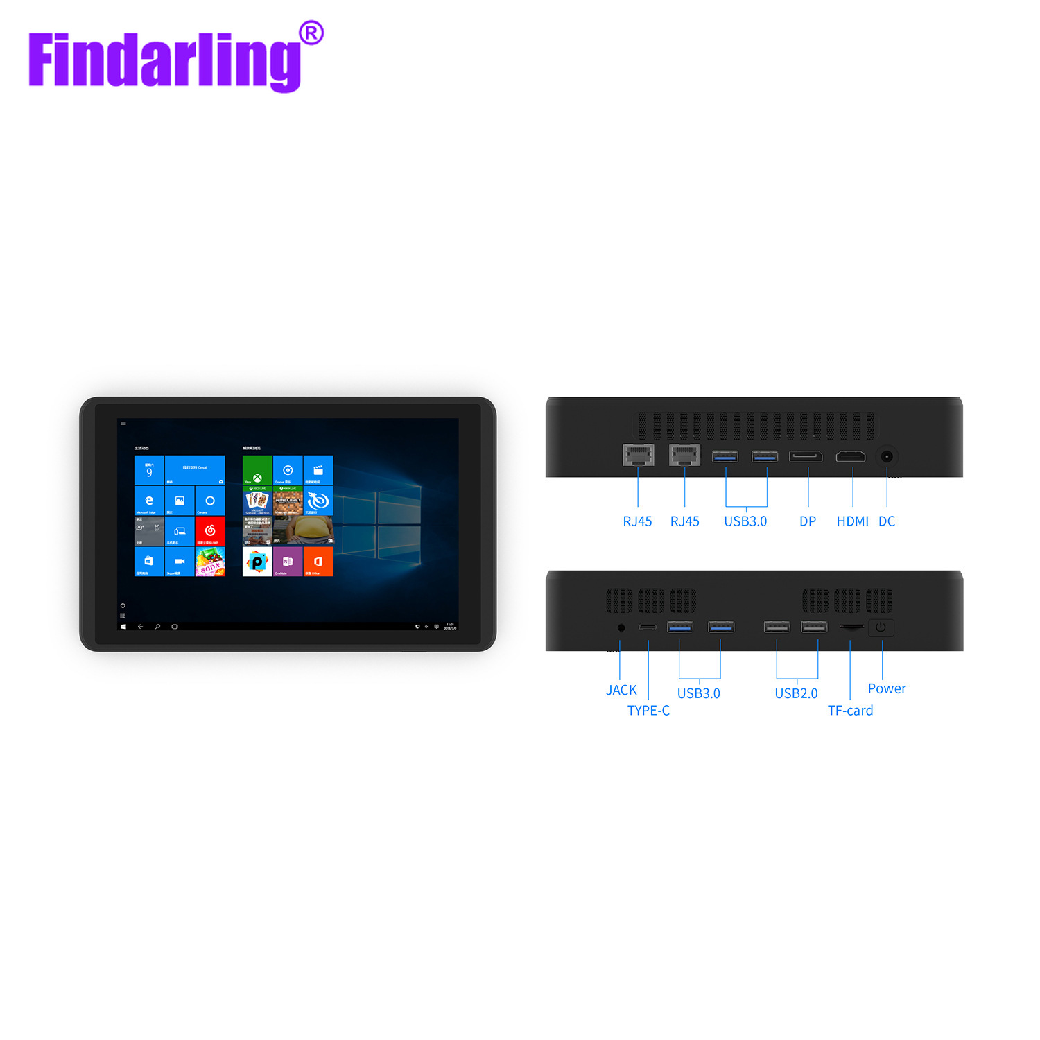 CPU Intel N95 Windows 11 mini pc with 8 inch touch screen DDR4 SSD WIFI6 industrial tablet mini pc all-in-one computer