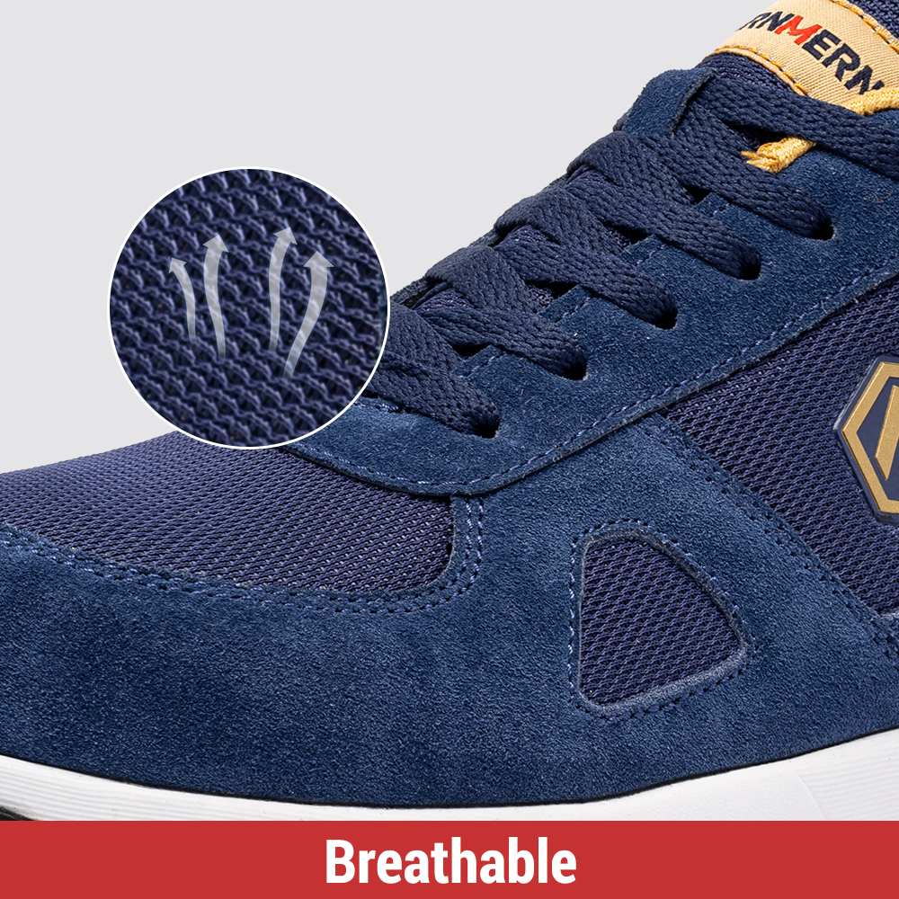 LARNMERN/мужская обувь со стальным носком, антистатическая защитная обувь, женские композитные дышащие рабочие кроссовки без шнуровки, защита от Industries