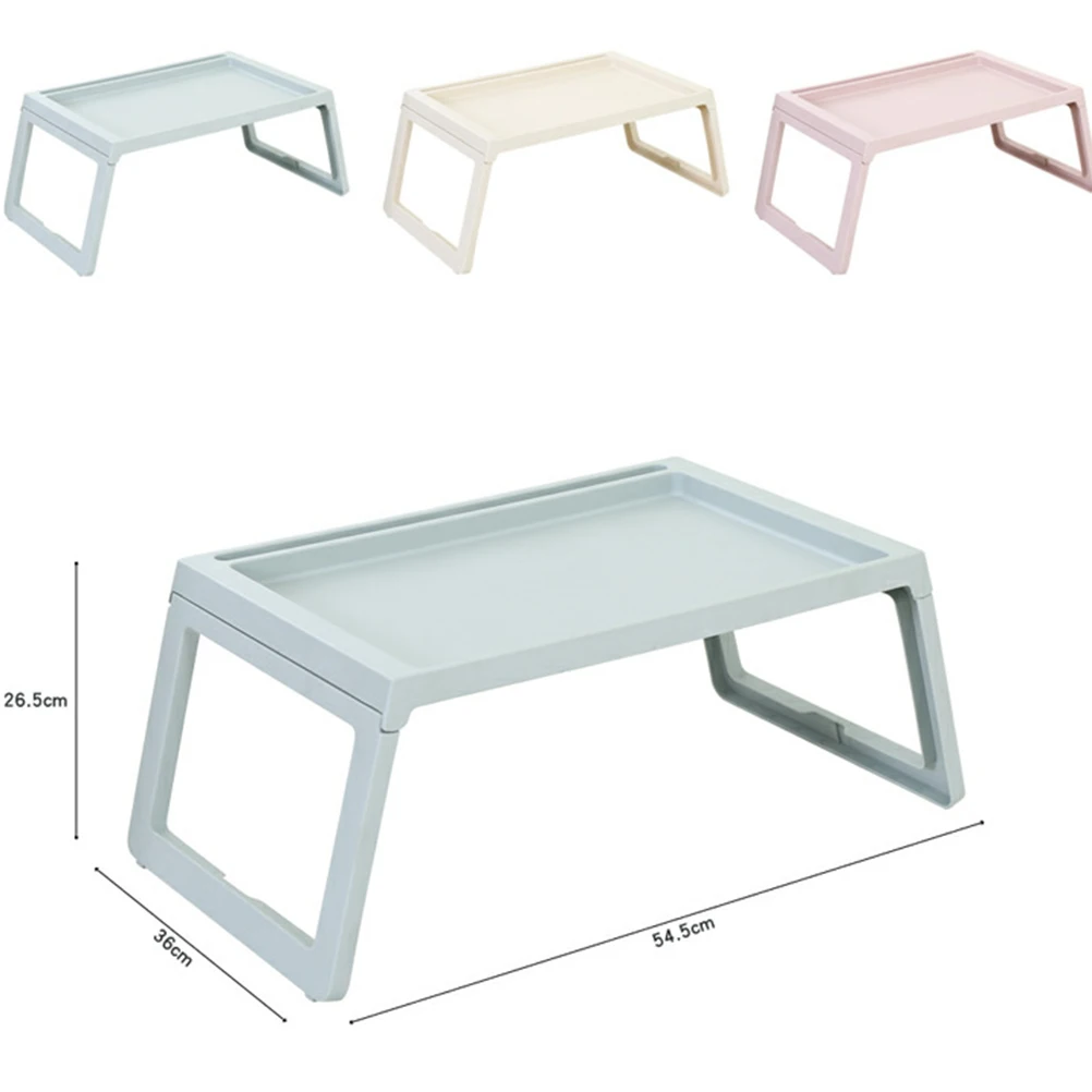 Laptop Stand Bed Folding Bedside Table Desk Foldable Computer Breakfast Beige Student Study  Work Laptop for Breakfast Desk