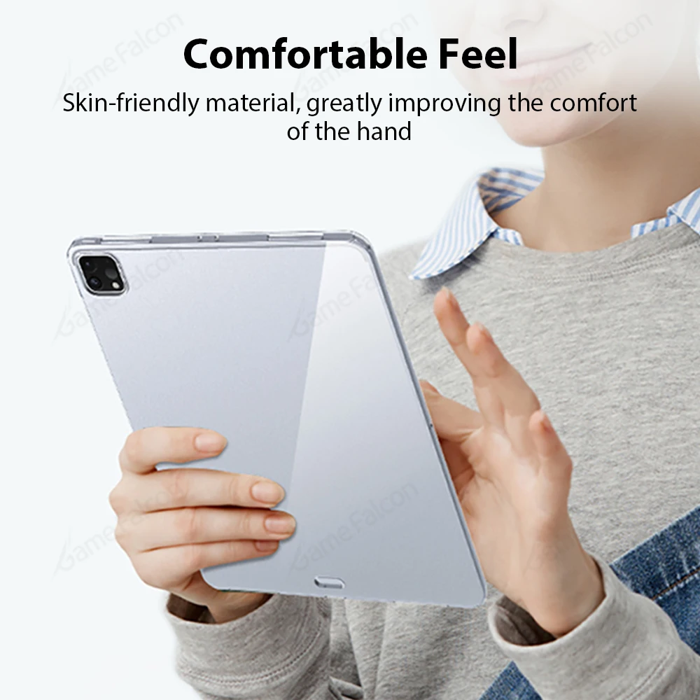 Funda transparente para iPad Pro 13 11 M4 M2 2024 12,9 12 9 10 decima generación Funda Air 5 4 3 2 1 9th 8th 7th 10,2 Mini 6 Funda de silicona