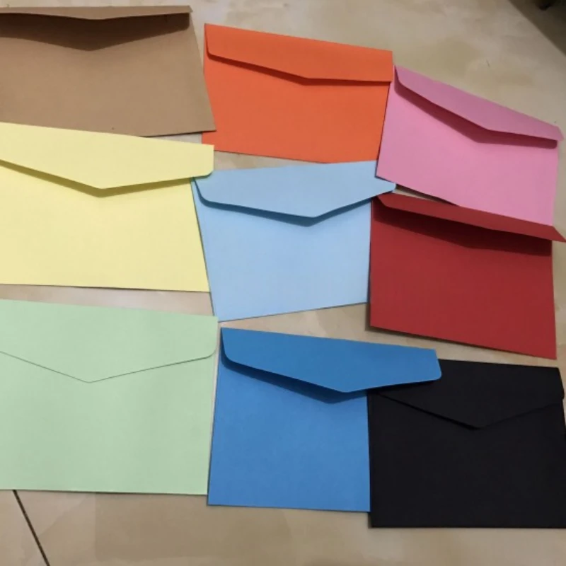 11.5x8 ซม.สีซองจดหมาย MINI สี Unprinted ซองจดหมายเปล่าเดี่ยวสีซองจดหมายการ์ด