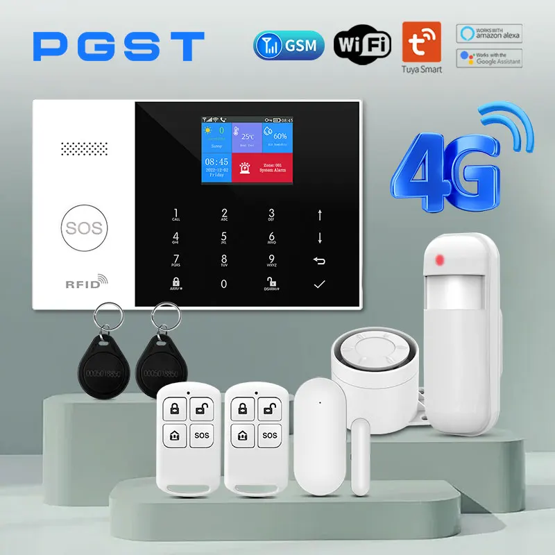 System alarmowy 4G dla bezpieczeństwa w domu 433 MHz WiFi GSM Tuya Inteligentny alarm Bezprzewodowa kontrola aplikacji domowej