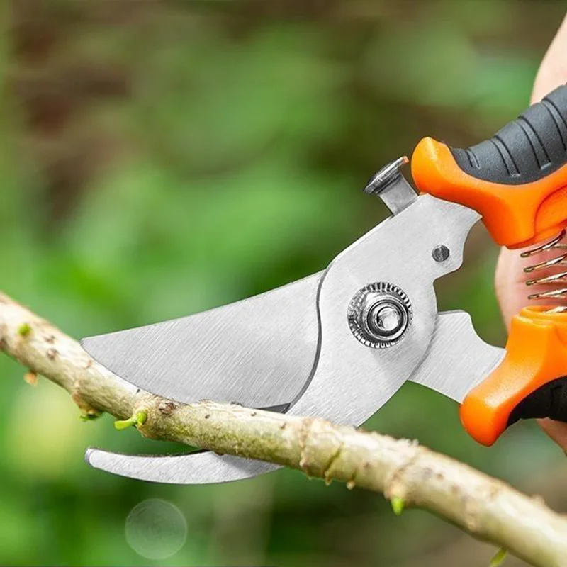 Tijeras de jardinería con mango ergonómico con cuchillas afiladas, tijeras de podar duraderas para cosechar flores y frutas, herramienta para ahorrar trabajo