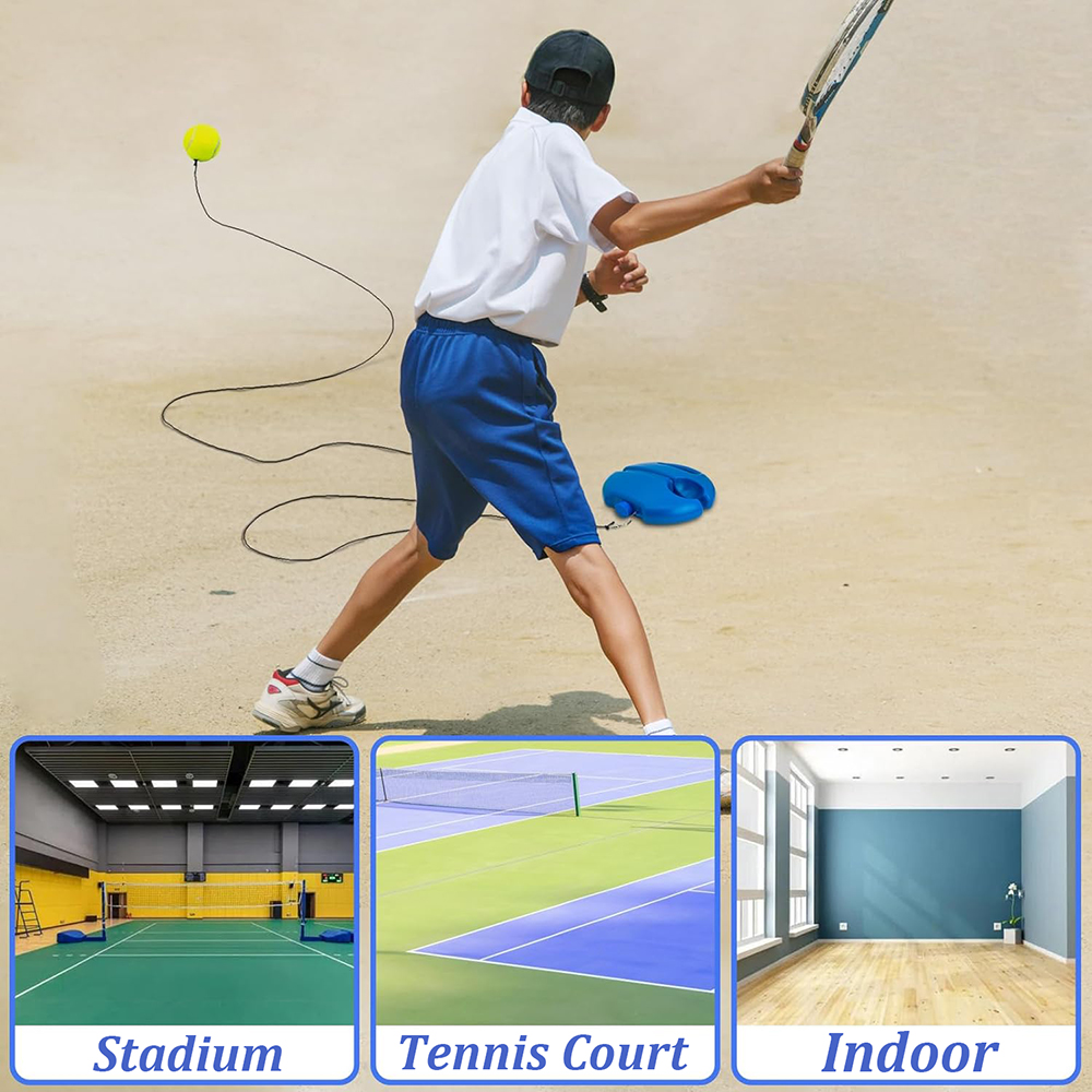 Tennis Training Ball with String & Rebound Baseboard Self Practice Tool Beginners Sport Exercise Solo Tennis Training Equipment