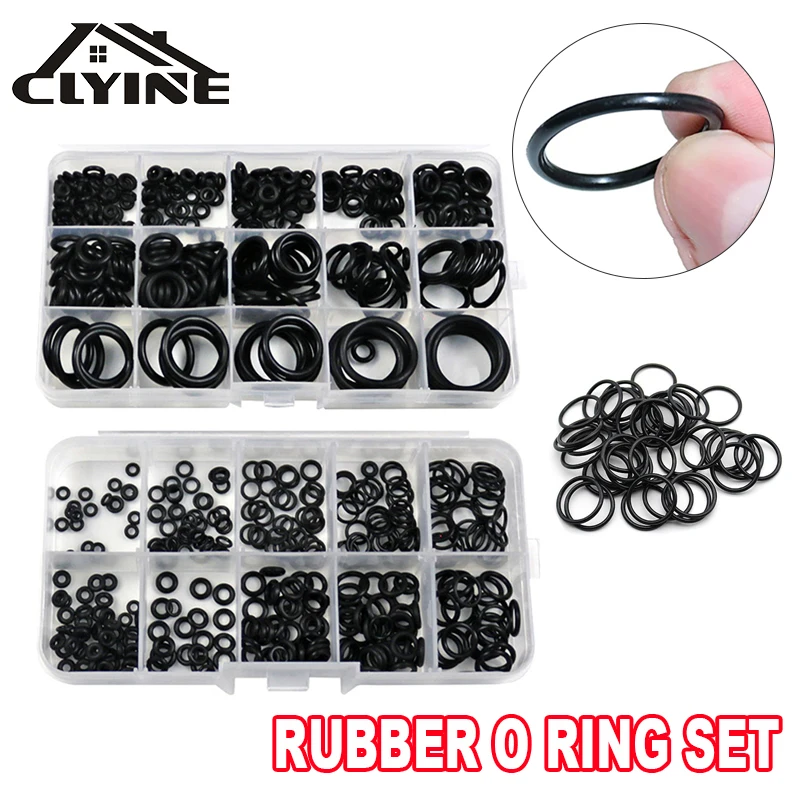 Cao Su O Bộ Vòng Gioăng Dán Cao Su Nitrile Ban Nhạc Cao Cấp O-Nhẫn Bộ Dụng Cụ Sửa Chữa Niêm Phong Thun O vòng Cao Su Bộ