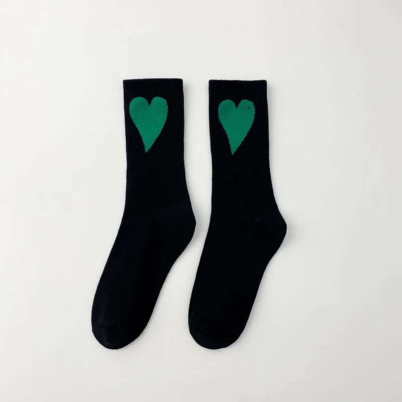 Calcetines divertidos de algodón para hombre y mujer, medias coreanas para parejas, otoño e invierno, novedad