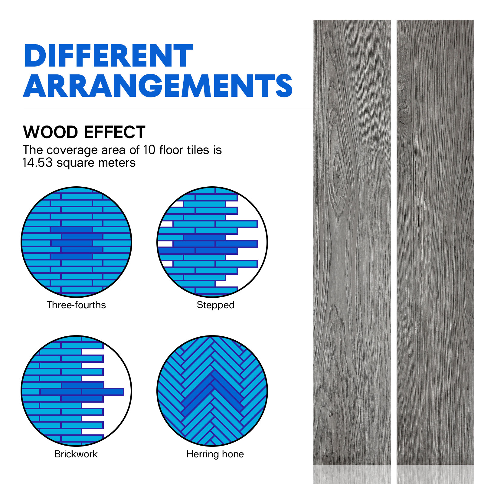 36 peças adesivos de piso autoadesivos em pvc design de grão de madeira piso resistente ao desgaste para sala de estar cozinha banheiro