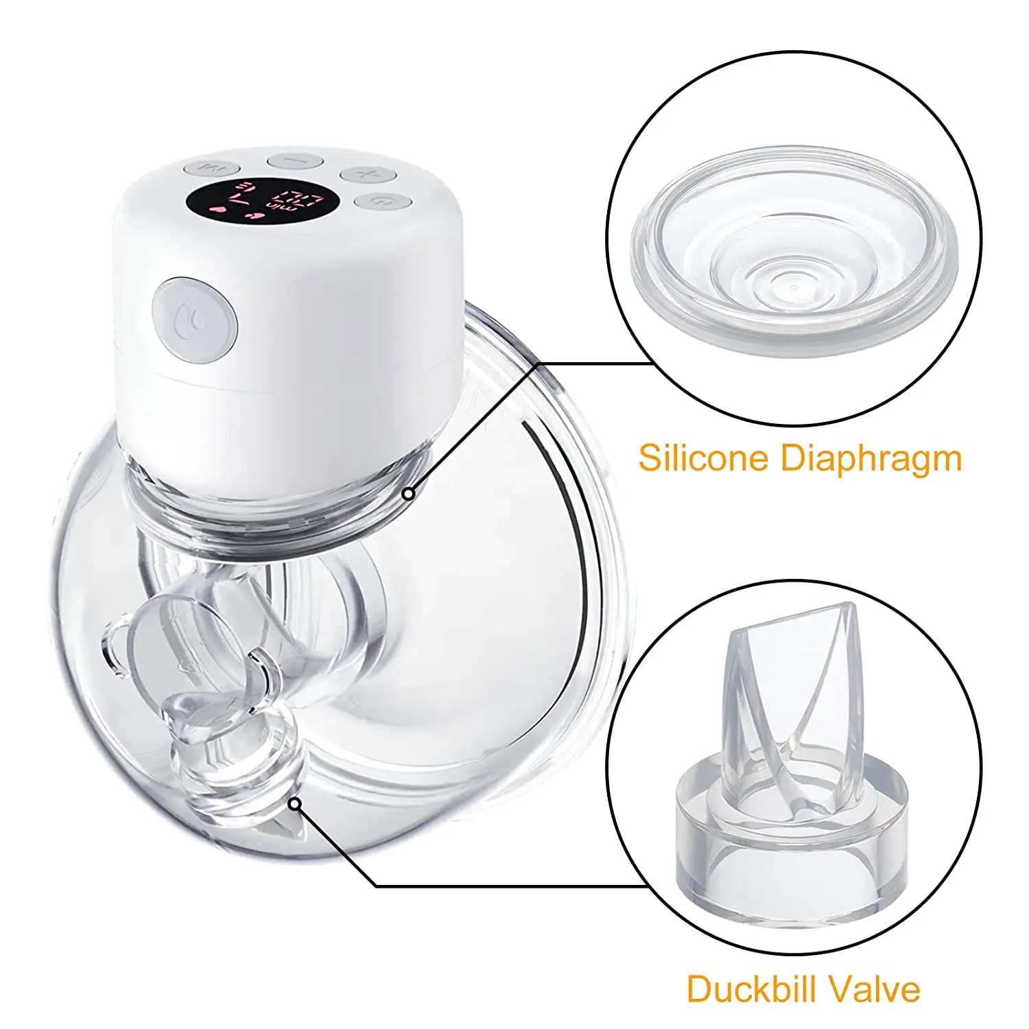 Válvula de pico de pato y diafragma de silicona, Compatible con extractor de leche eléctrico, piezas/accesorios de bomba (juego de 10 piezas)